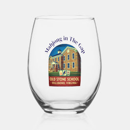 Mahjong in the Gap - Wine Glass Weinglas Ohne Stiel