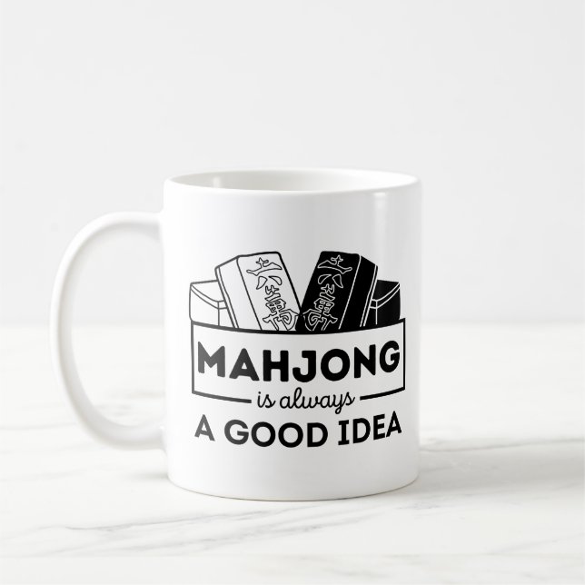 Mahjong ist immer eine gute Idee Kaffeetasse (Links)