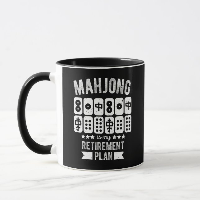 Mahjong ist mein Rentenplan Tasse (Links)