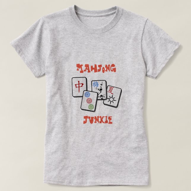 Mahjong Junkie T-Shirt (Design vorne)