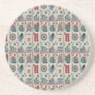 Mahjong-Kachel-Muster Getränkeuntersetzer