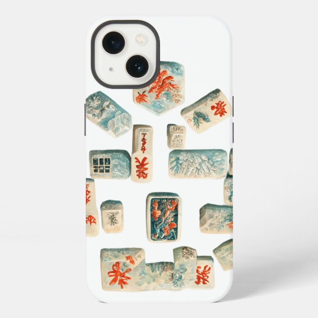 Mahjong-Kacheln iPhone Hülle (Rückseite)