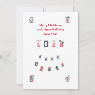 Mahjong-Kelkarten-Symbole 2027 für Weihnachten