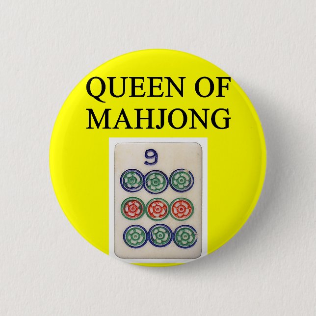 MAHJONG Königin Button (Vorderseite)