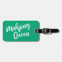 Mahjong-Königin personalisierter Name in Grün