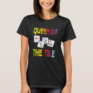 Mahjong Königin Spaß Chinesisches Jüdisches Spiel  T-Shirt