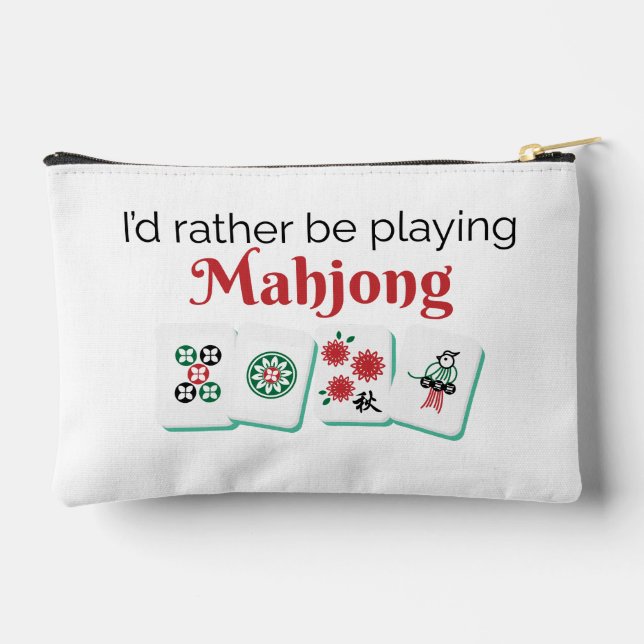 Mahjong-Kosmetiktasche Zubehörtasche (Rückseite)