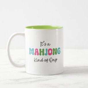 Mahjong-Liebhaber-Kaffeetasse Zweifarbige Tasse