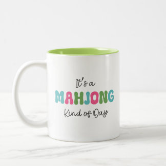 Mahjong-Liebhaber-Kaffeetasse Zweifarbige Tasse