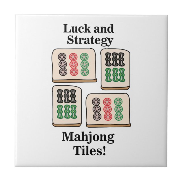 Mahjong Luck Strategy Player Fans Fliese (Vorderseite)