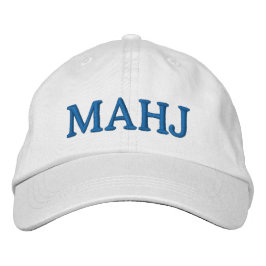 Mahjong Mahj Lover Bold Typography Simple Blue Bestickte Baseballkappe