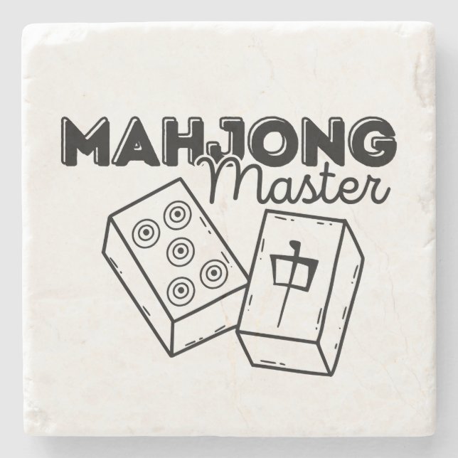 Mahjong Master Steinuntersetzer (Vorderseite)