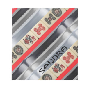 Mahjong mit Monogramm Notizblock