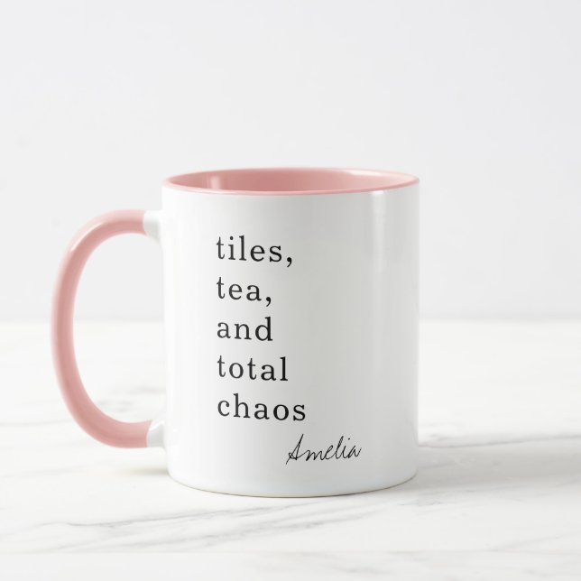 Mahjong Mom Tiles Tea Chaos Funny Quote Name Tasse (Links)