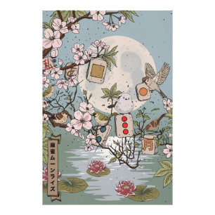 Mahjong Mondaufgang Fotodruck