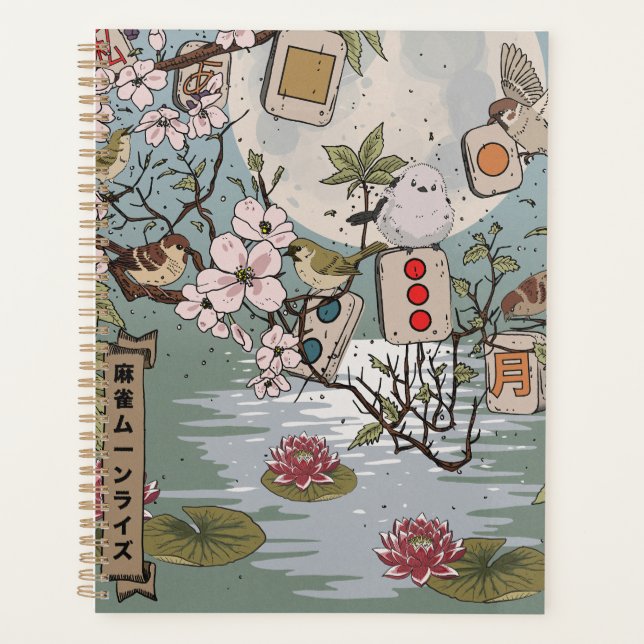Mahjong Mondaufgang Planer (Vorderseite)
