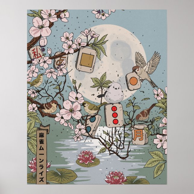 Mahjong Mondaufgang Poster (Vorne)