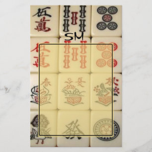 Mahjong Monogramm Briefpapier