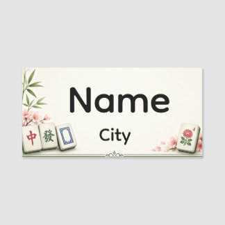 Mahjong Namensschild