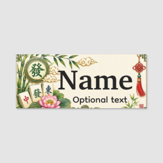 Mahjong Namensschild