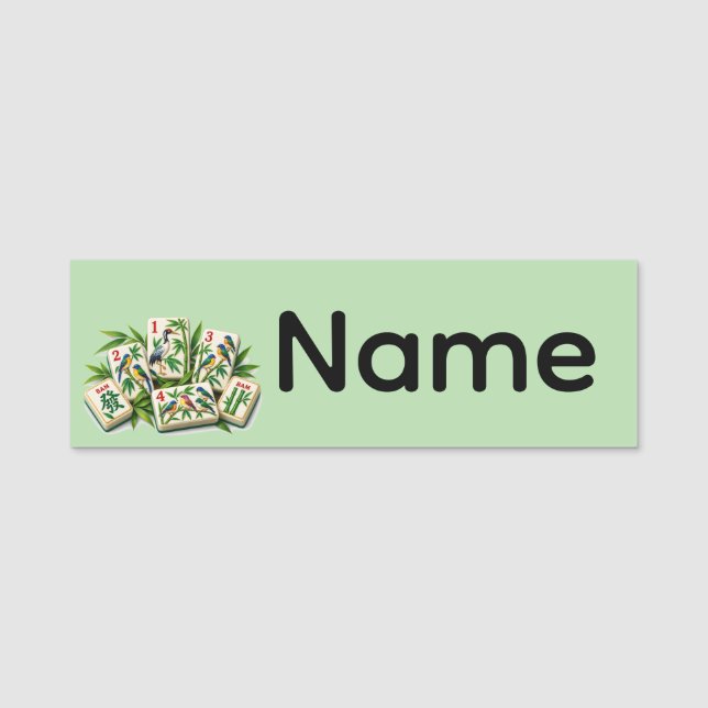 Mahjong Namensschild (Vorderseite)