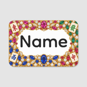 Mahjong Namensschild