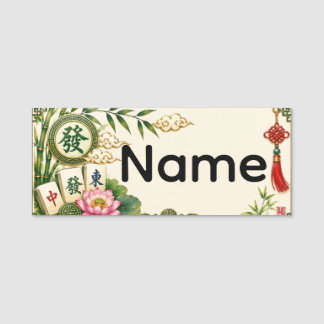 Mahjong Namensschild
