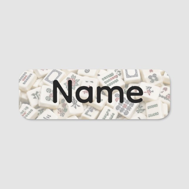 Mahjong Namensschild (Vorderseite)