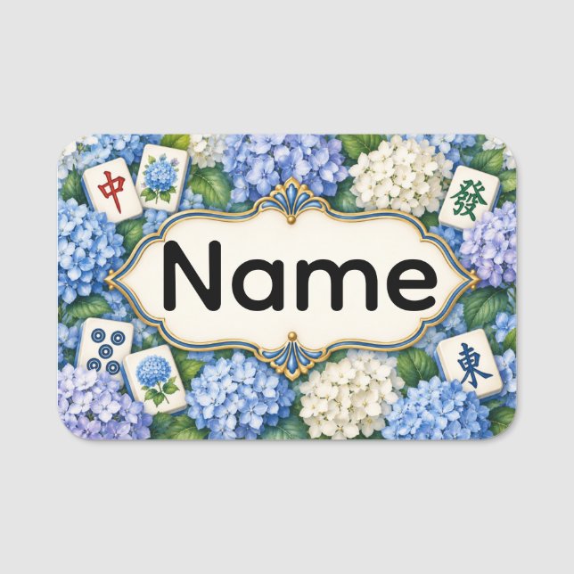 Mahjong Namensschild (Vorderseite)