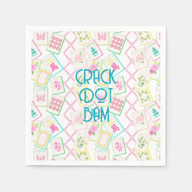 MAHJONG NAPKIN SERVIETTE (Vorderseite)