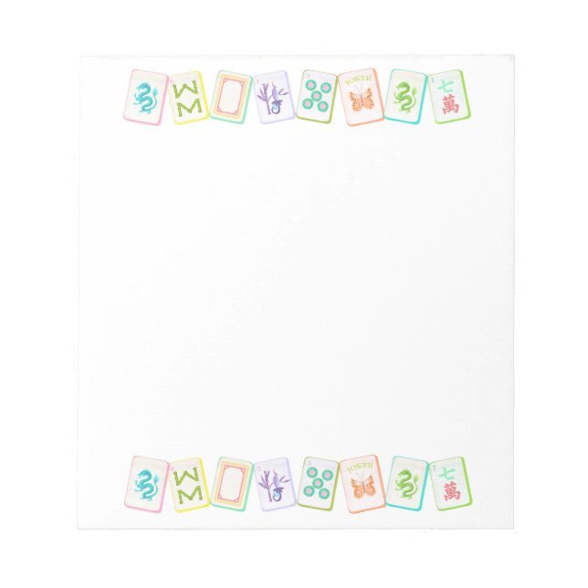 MAHJONG NOTEPAD NOTIZBLOCK (Vorderseite)