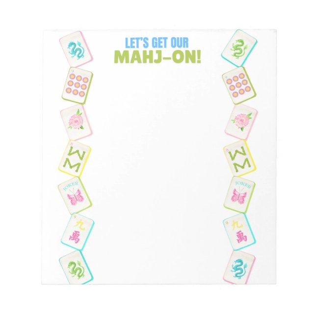 MAHJONG NOTIZBLOCK (Vorderseite)