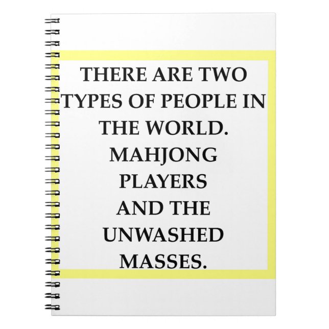 MAHJONG NOTIZBLOCK (Vorderseite)