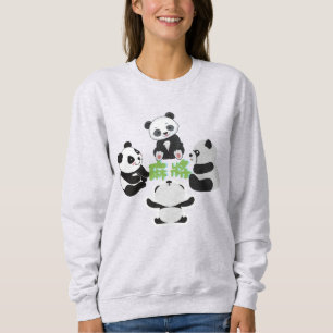 Mahjong Panda Niedlich Funny Sweatshirt