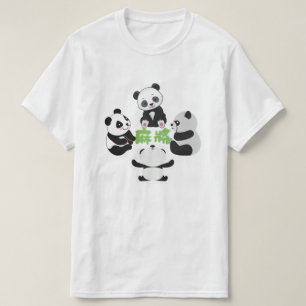 Mahjong Panda Niedlich Funny T - Shirt
