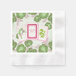 Mahjong-Party, Kohl und Mahjong-Stein Serviette