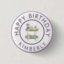 Mahjong Party Lila Bar Cart Custom Button