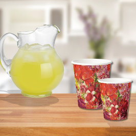 Mahjong Party Theme Cups, mahjong florals Pappbecher