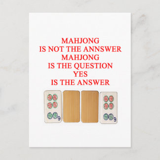 Mahjong-Player-Design Postkarte