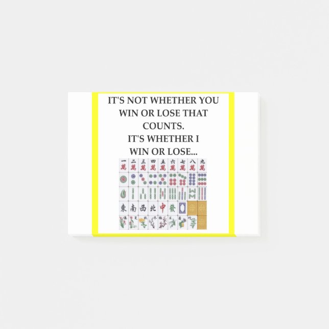 Mahjong Post-it Klebezettel (Vorderseite)