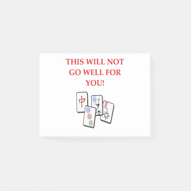 MAHJONG POST-IT KLEBEZETTEL (Vorderseite)