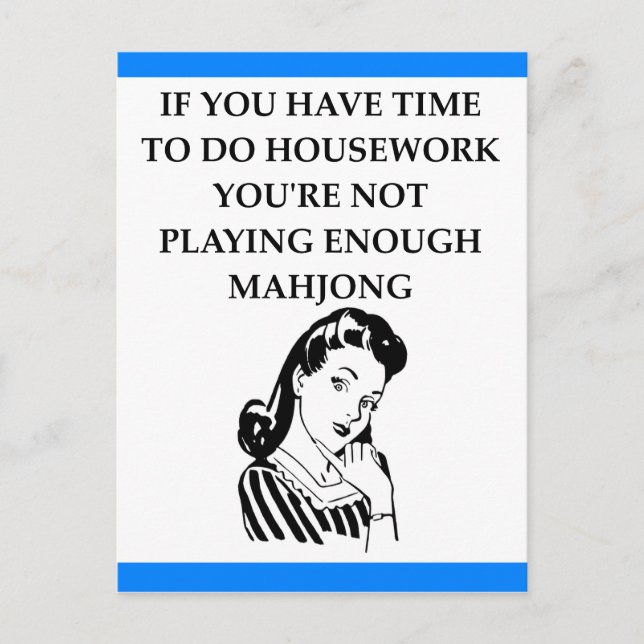 MAHJONG POSTKARTE (Vorderseite)