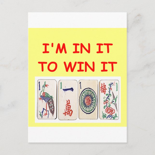 Mahjong Postkarte (Vorderseite)