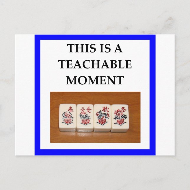 Mahjong Postkarte (Vorderseite)