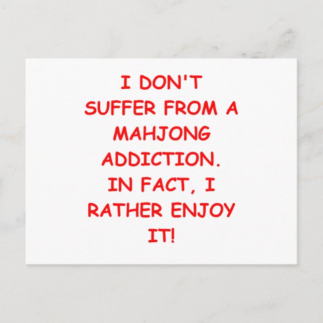 MAHJONG POSTKARTE (Vorderseite)