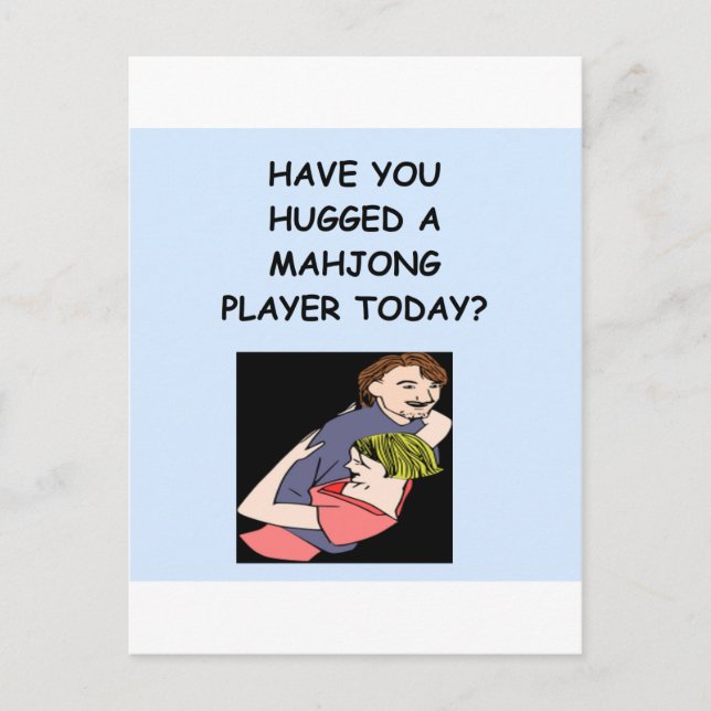 Mahjong Postkarte (Vorderseite)