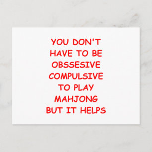 Mahjong Postkarte