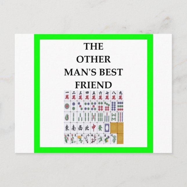 Mahjong Postkarte (Vorderseite)