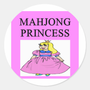 MAHJONG Prinzessin Runder Aufkleber