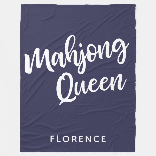 Mahjong Queen Personalisiert Fleecedecke (Vorderseite)
